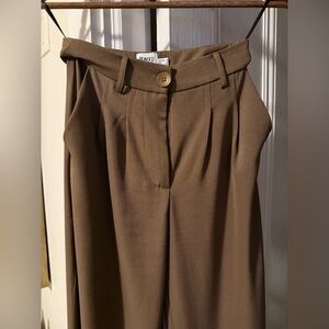 Princess Polly Tan Buttoned Trousers